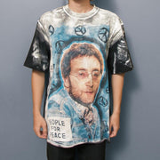 Pop music John Lennon printed T-shirt