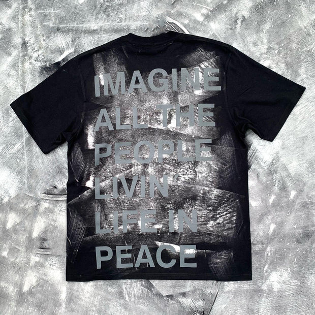 Pop music John Lennon printed T-shirt