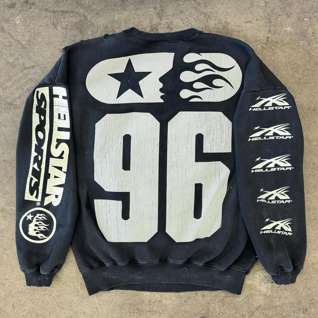 Personalized street style crew neck loose sweatshirt