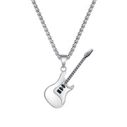Creative personality mini rock guitar necklace