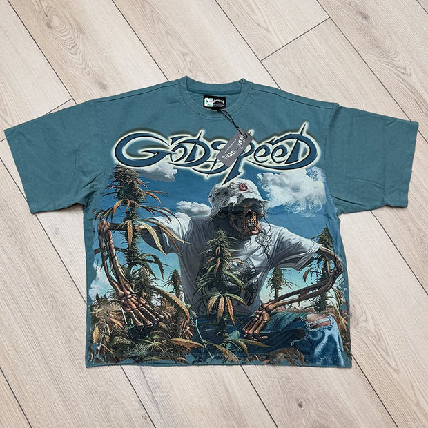 Washable Street Skull Print T-Shirt