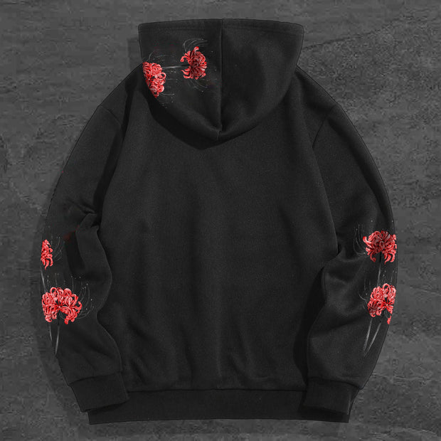 Fashion Retro Casual Street Print Hoodie