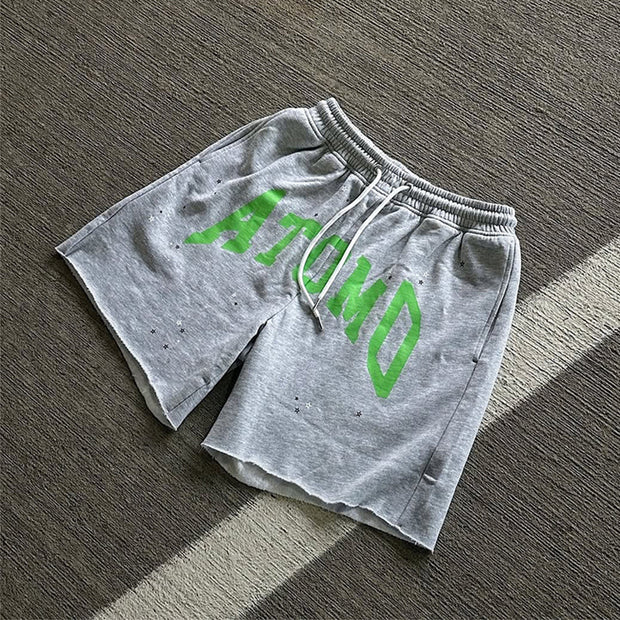 Casual letter print shorts