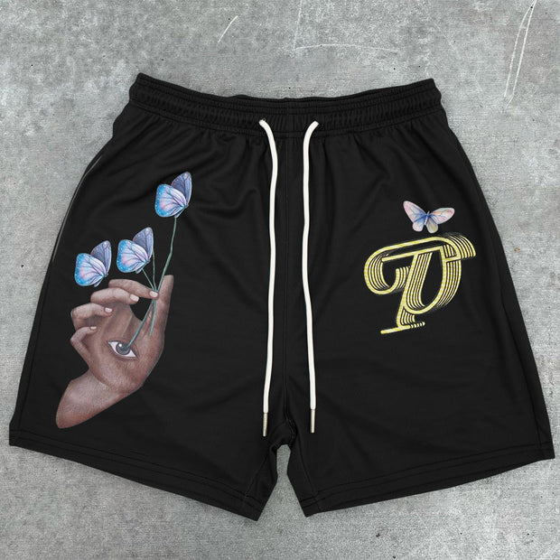 Trendy fashion casual retro printed shorts
