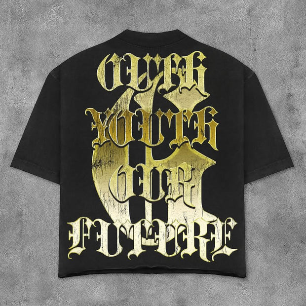 Fashion Sea Speedboat Print Short Sleeve T-Shirt