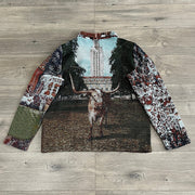 Texas Print Long Sleeve Zipped Jacket