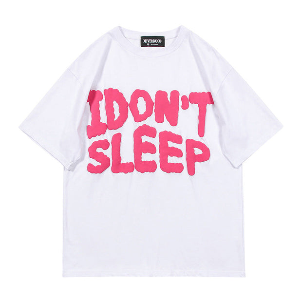 Men's short-sleeved t-shirt with foam letter printing