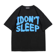 Men's short-sleeved t-shirt with foam letter printing