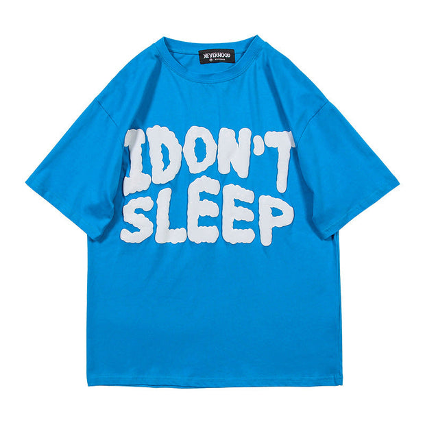 Men's short-sleeved t-shirt with foam letter printing