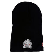 Tiger head and claw marks embroidered woolen outdoor warm hat knitted hat