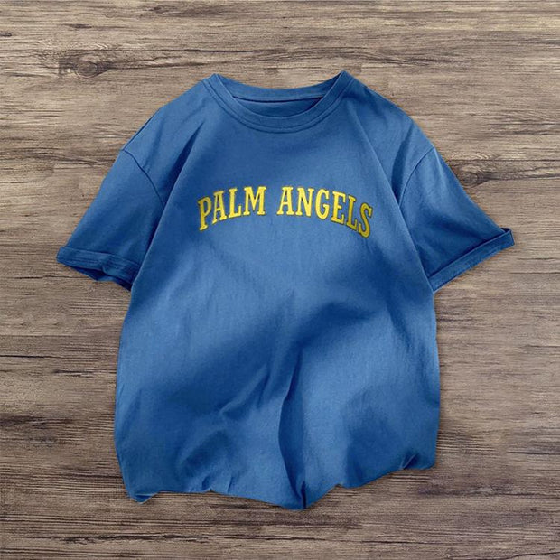 Trendy printed letters fashion short-sleeved T-shirt