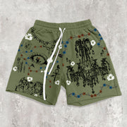 Retro casual printed trendy shorts