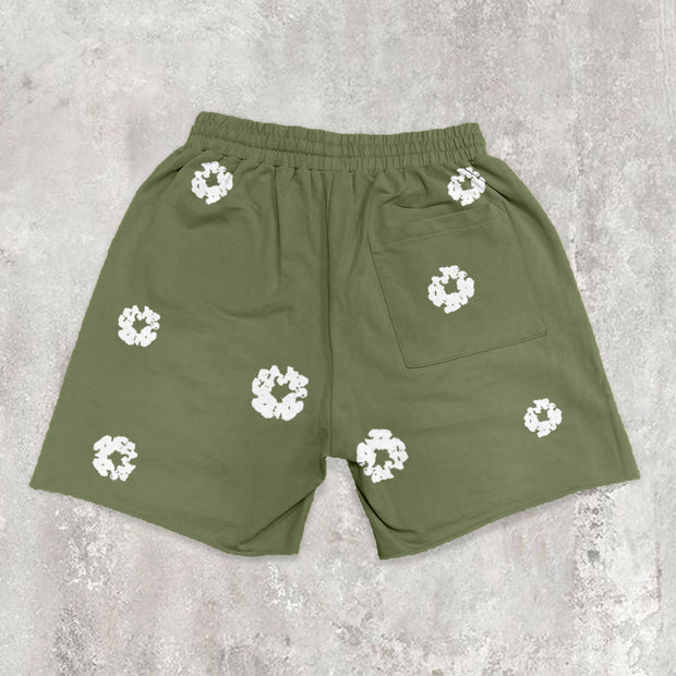 Retro casual printed trendy shorts