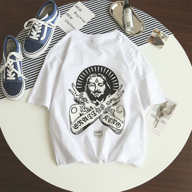 Hip hop trend couple short sleeve