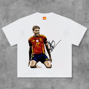 No.19 Footballer Print Short Sleeve T-Shirt