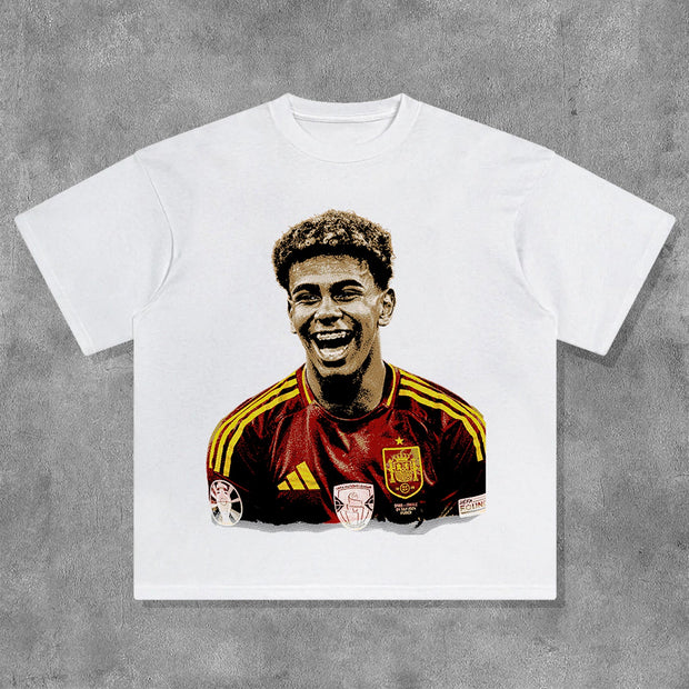 No.19 Footballer Print Short Sleeve T-Shirt