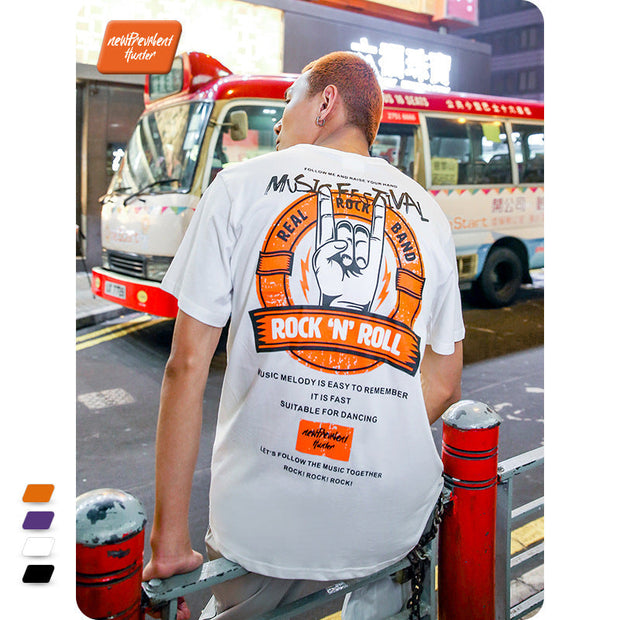 Printed short-sleeved T-shirt