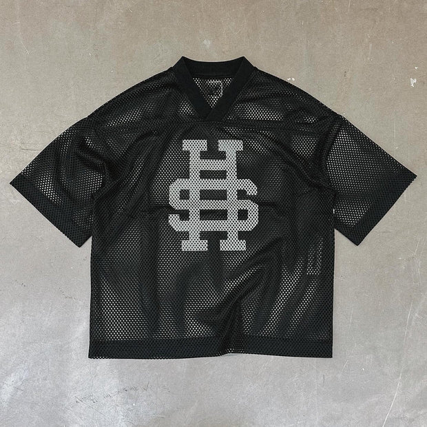 Casual Retro Street Mesh Jersey