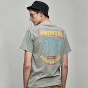 Street English alphabet print short-sleeved T-shirt