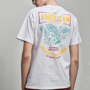 Street English alphabet print short-sleeved T-shirt