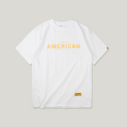 Street English alphabet print short-sleeved T-shirt