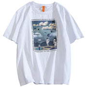 Printed crew neck T-shirt