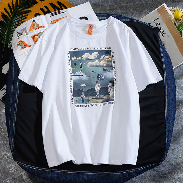 Printed crew neck T-shirt