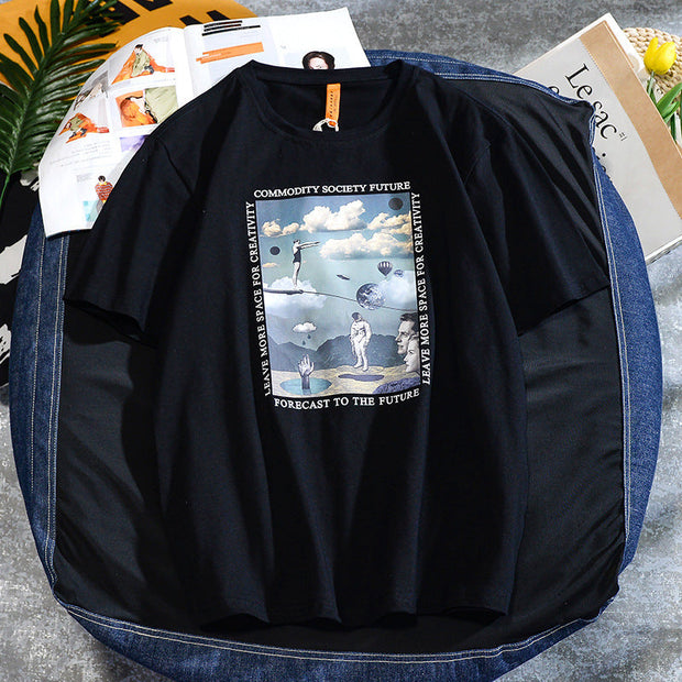 Printed crew neck T-shirt