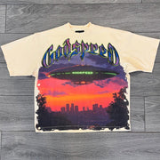 Sunset Crew Neck Print T-Shirt
