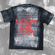 Hip hop printed cotton T-shirt