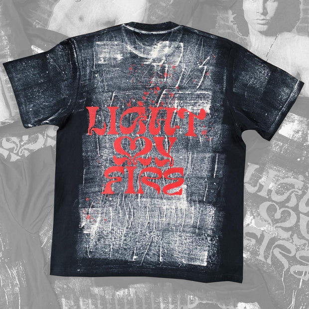 Hip hop printed cotton T-shirt