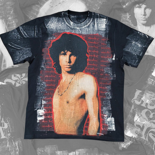 Hip hop printed cotton T-shirt