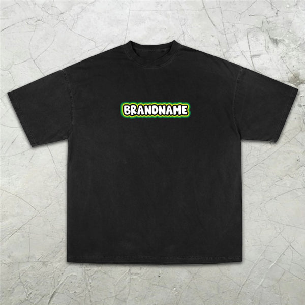 graffiti print short-sleeved T-shirt