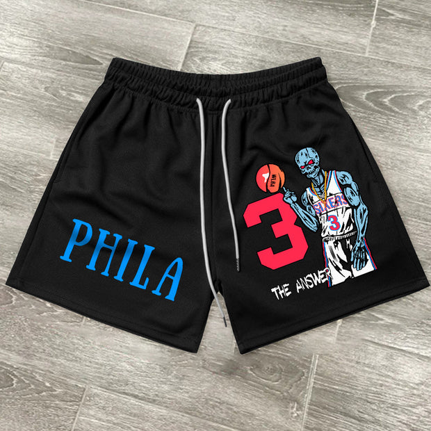 Retro fashion casual sports street shorts