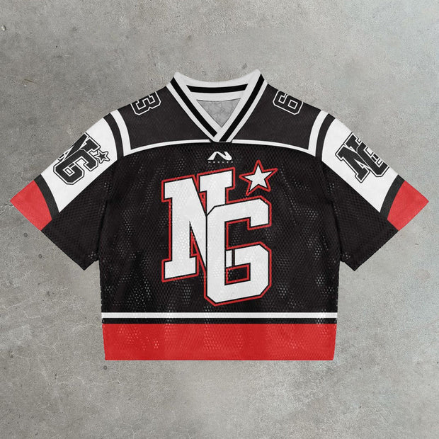 Casual Street Retro Mesh Jersey