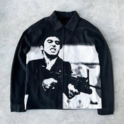 Little Friend Print Long Sleeve Zipped Jacket