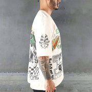 Hungry Wolf Legend Print Casual Street T-Shirt