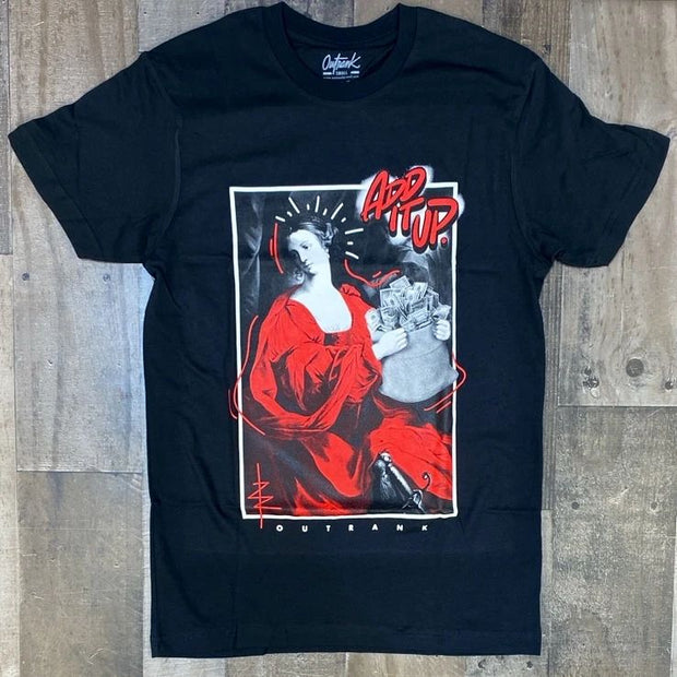 Retro art print round neck short-sleeved T-shirt