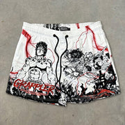 Personality fighting print shorts