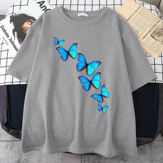 Butterfly print multicolor T-shirt