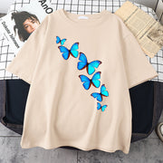 Butterfly print multicolor T-shirt