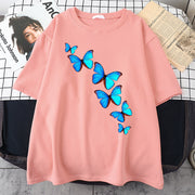 Butterfly print multicolor T-shirt