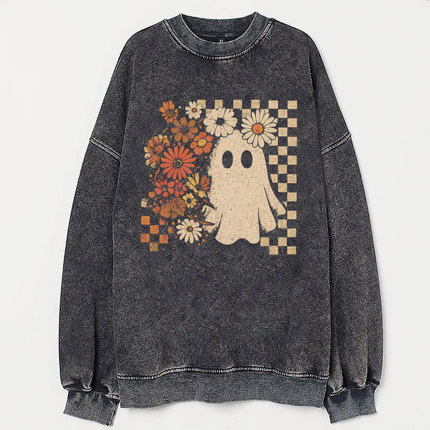 Halloween Floral Ghost Sweatshirt