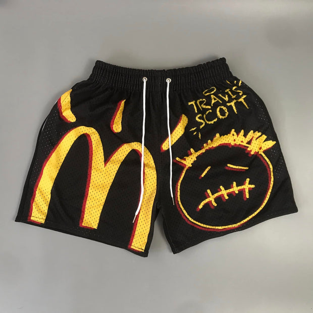 Fashionable brand m printed shorts