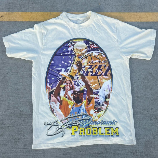 Casual personalized printed short-sleeved T-shirt