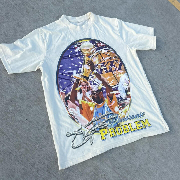 Casual personalized printed short-sleeved T-shirt