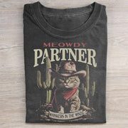 Meowdy Partner Cowboy Cat T-Shirt