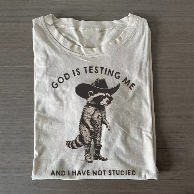 Funny Cowboy Racoon T-shirt