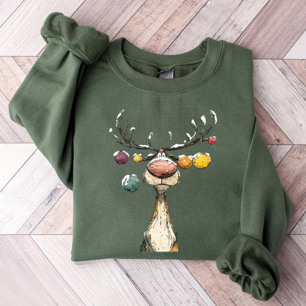 Vintage Reindeer Christmas Sweatshirt