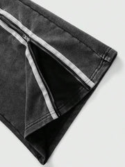 Zipper Design Long Street Wear Drawstring Baggy Sweatpants